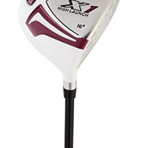 Aspire X1 Ladies Womens Complete Golf Club Set Includes Driver, Fairway, Hybrid, 6-PW Irons, Putter, Stand Bag, 3 H/C's Purple - Regular or Petite Size! (Petite Size -1", Right Handed)