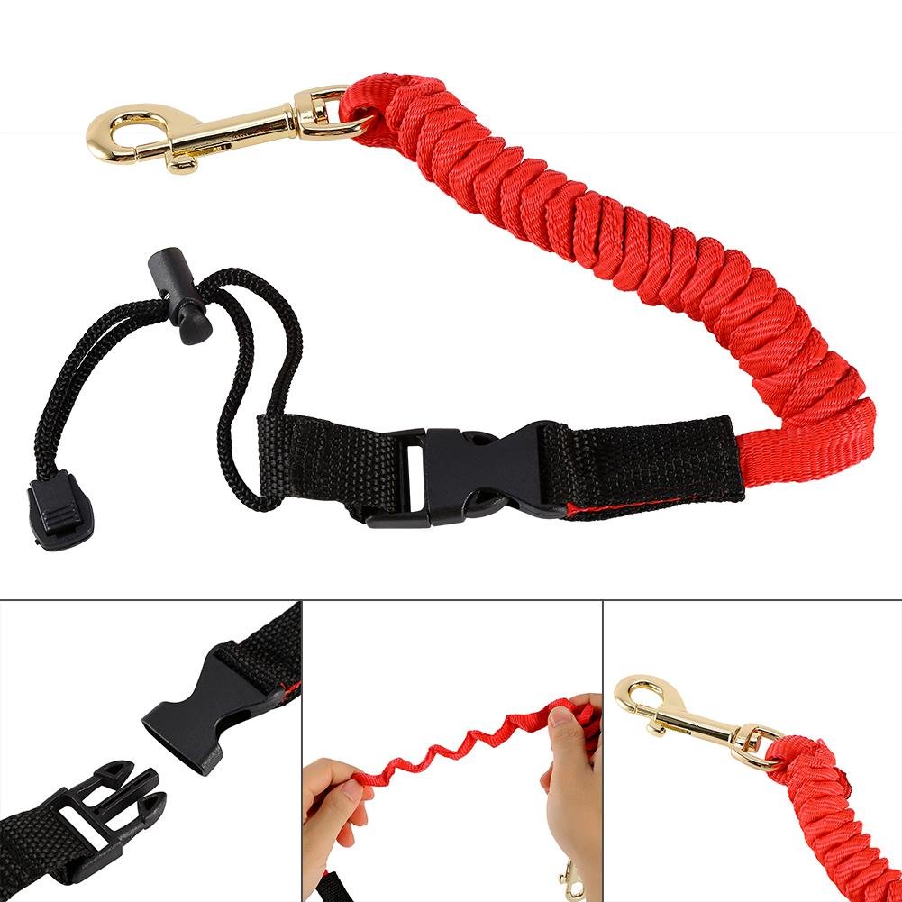 Dioche Kayak Paddle Leash, Safety Coil Leash Lanyard Fishing Rod Leash Cord Tether Hook