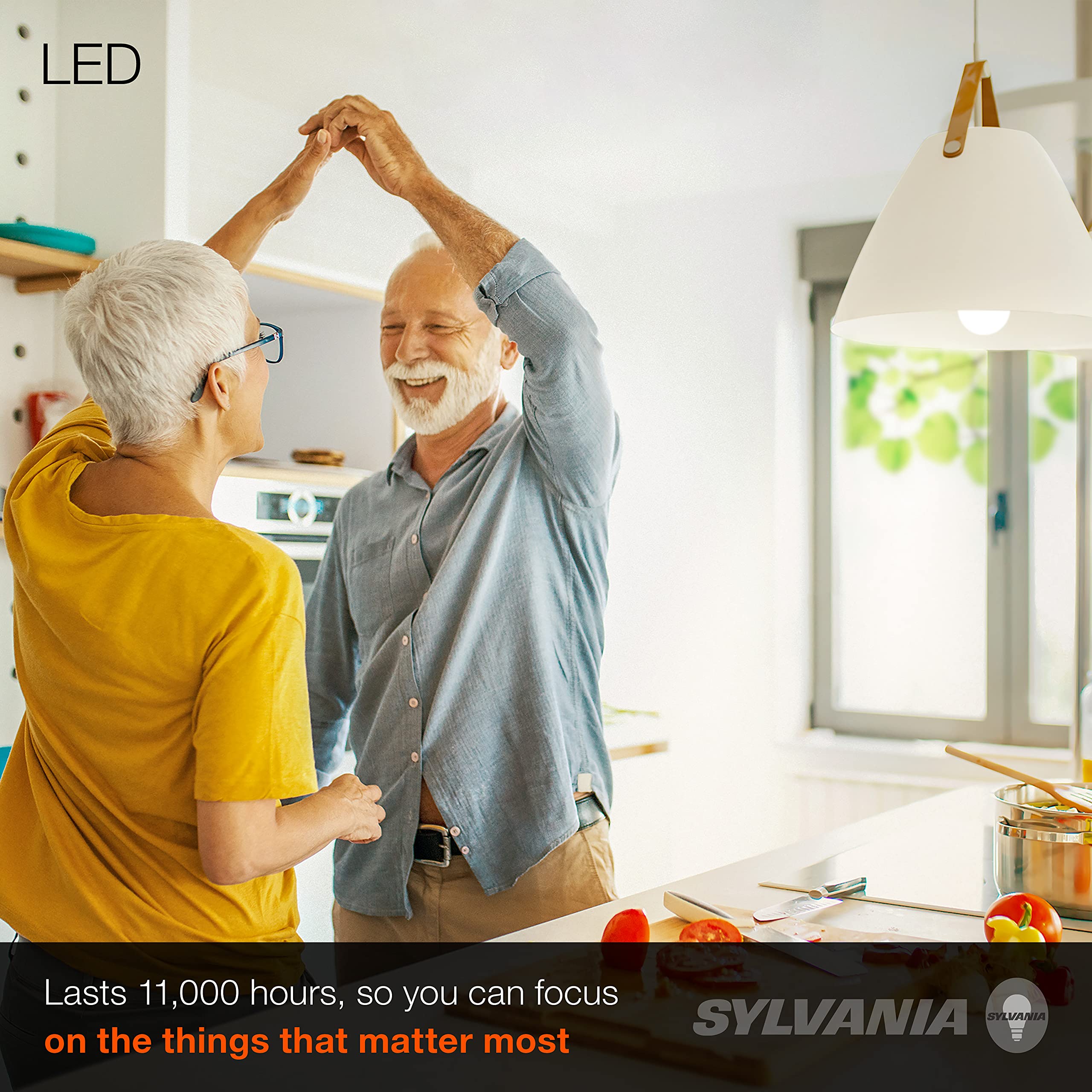 SYLVANIA LED Light Bulb, 75W Equivalent A19, Efficient 12W, Medium Base, Frosted Finish,1100 Lumens, White - 1 Pack (74736)