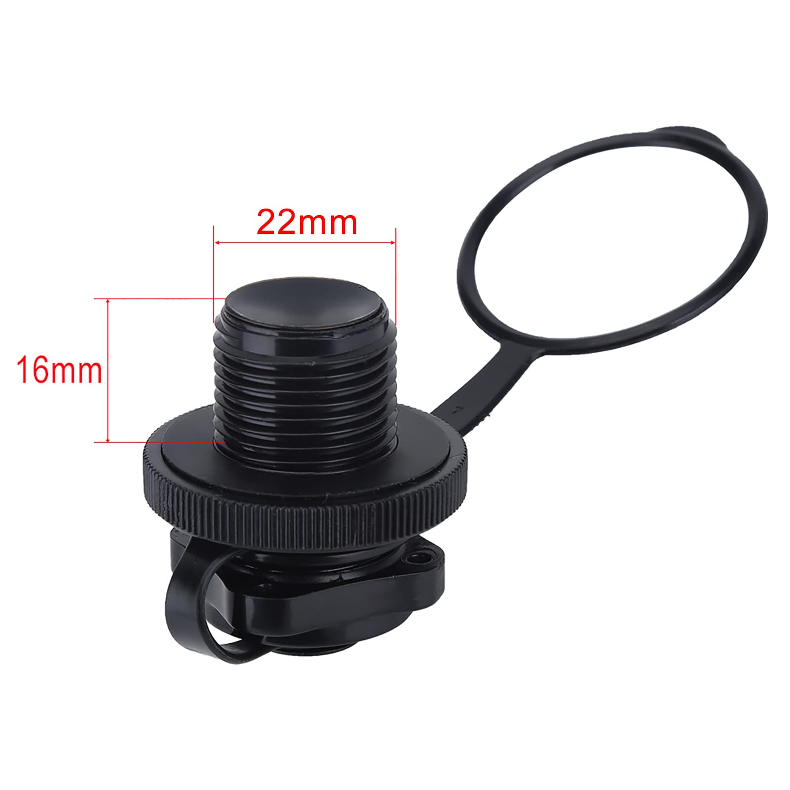 2pcs Air Plugs Inflatable Boat Spiral Air Plugs One-Way Inflation Air Valve for Rubber Dinghy Raft Pool Boat Airbeds