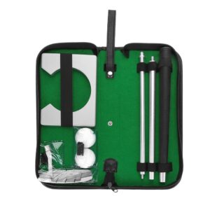 Putter Set Kit, Portable Putting Cup with 2 Balls and PVC Bag for Indoor/Outdoor