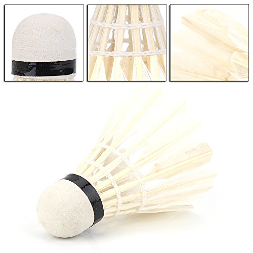 12Pcs/Lot Badminton Balls, Stable White Advanced Goose Feather Hight Speed Shuttlecocks