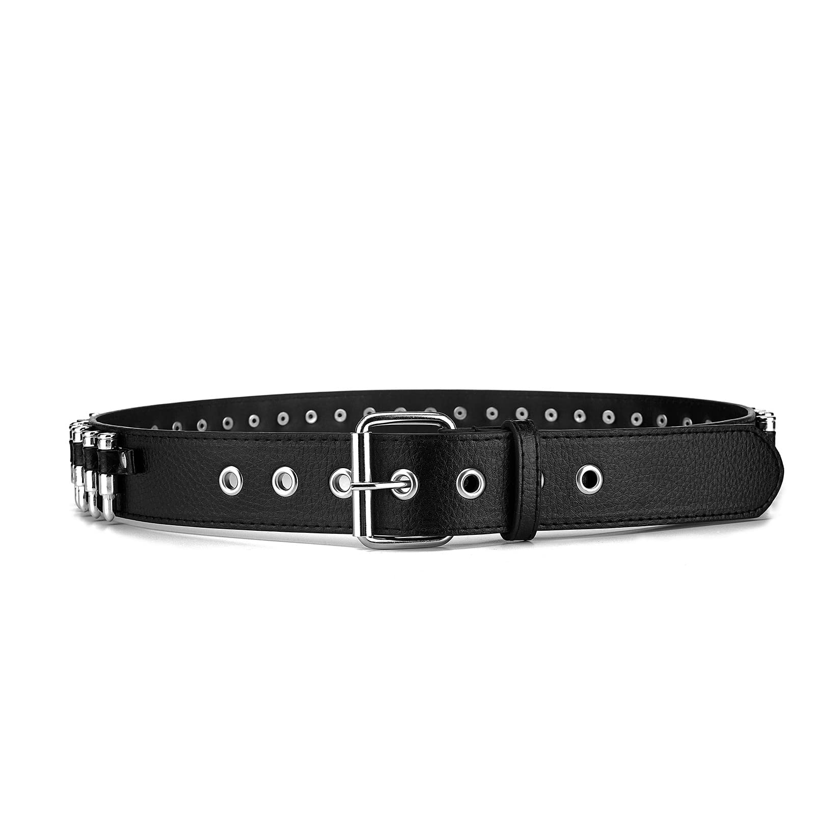 YYHJM Bullet Rivet Belts Personalized Black Belt Fantastic Pu Leather Belt For Jeans Hip Hop