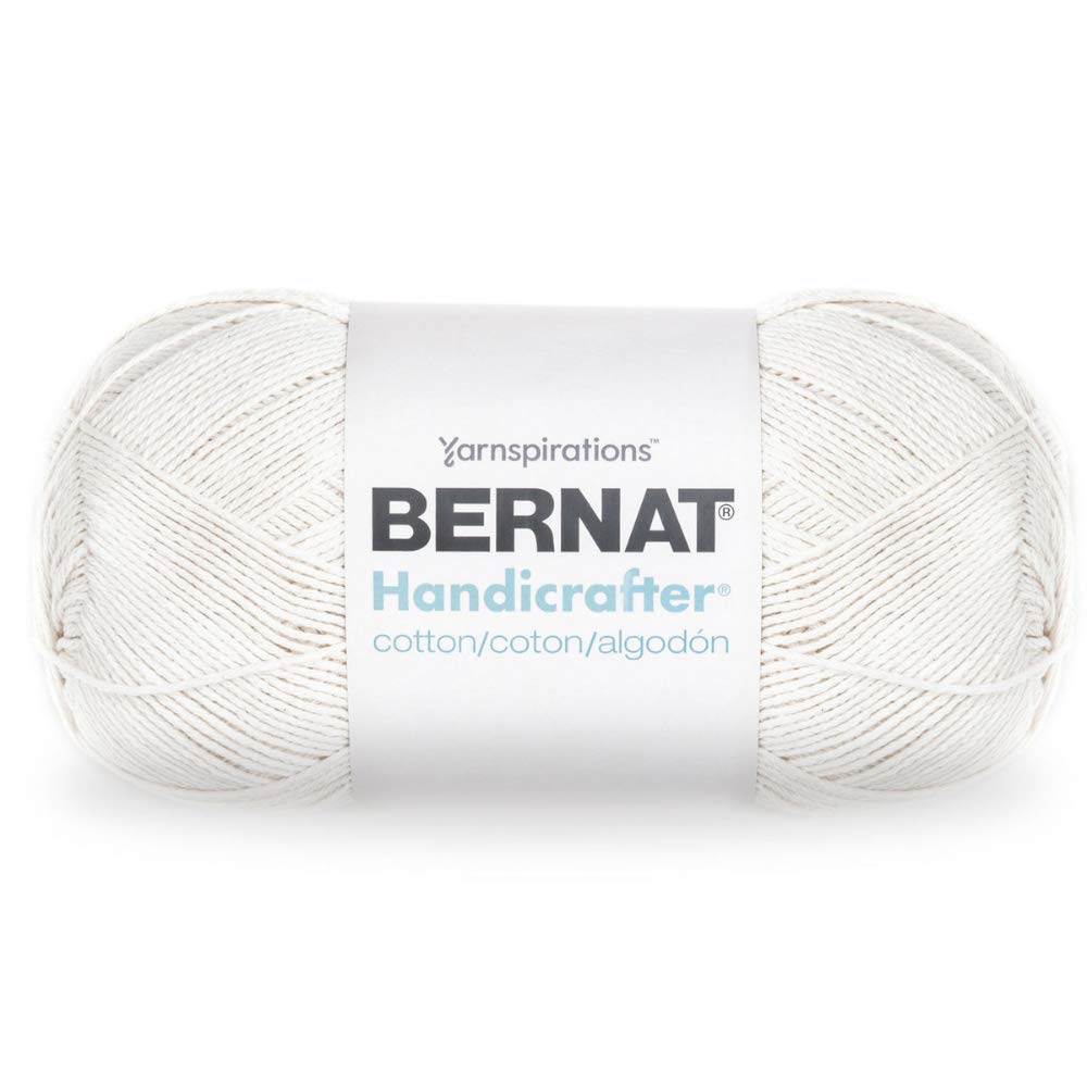 Bernat Handicrafter Cotton Yarn, 14 oz, 100% Cotton, Ball Off White