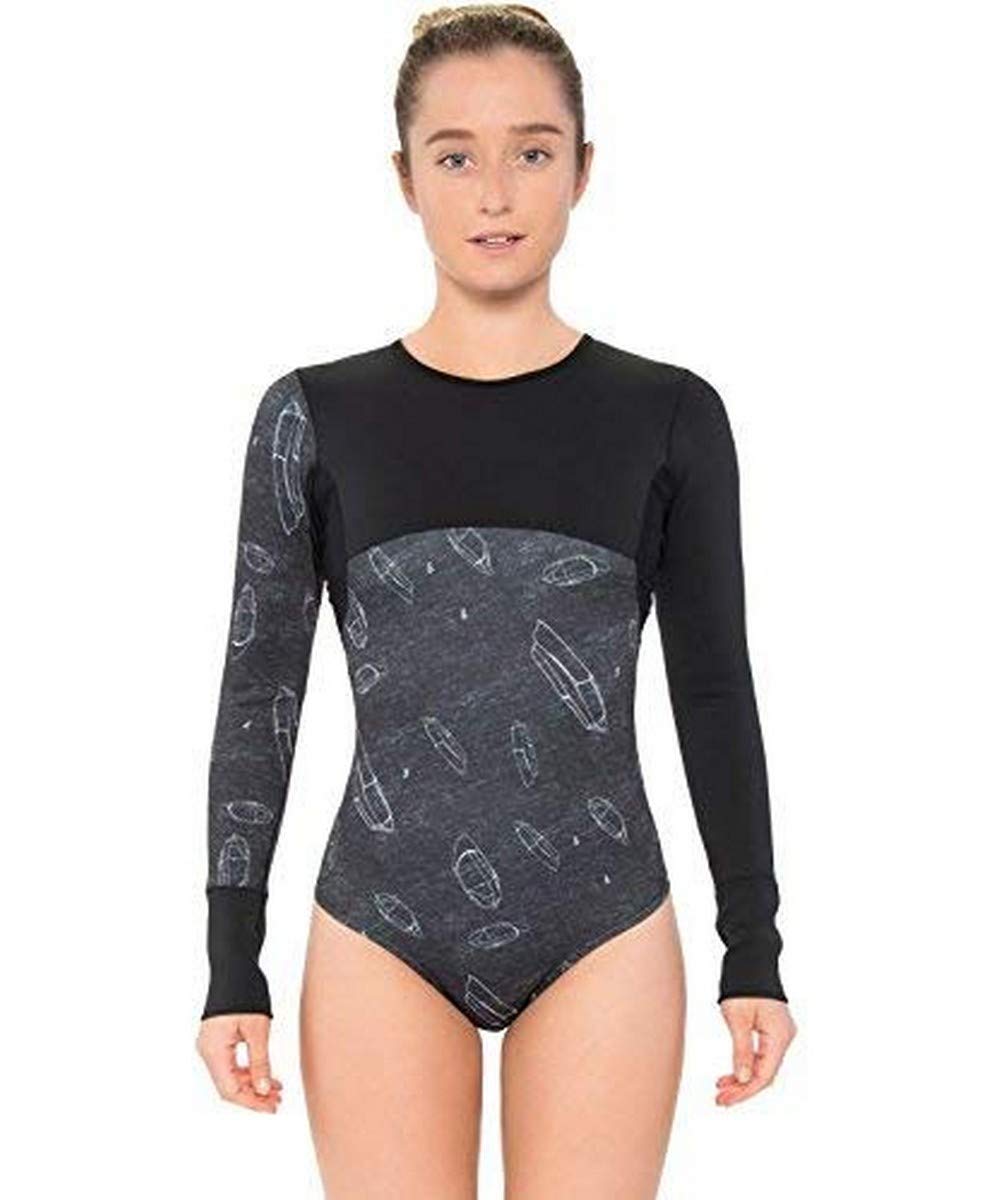 Akela Surf Lineup Onepiece Surf Suit, Black, Small