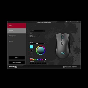 HyperX Pulsefire FPS Pro - Gaming Mouse, Software Controlled RGB Light Effects & Macro Customization, Pixart 3389 Sensor Up to 16,000 DPI, 6 Programmable Buttons, Mouse Weight 95g,Black