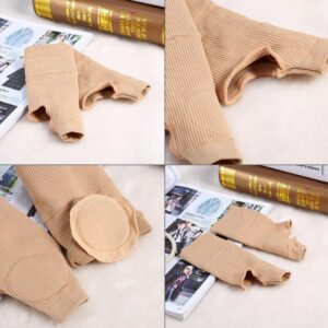 Beige Wrist HandWrist,1 Pair Beige Wrist Hand Support Gloves Thumb Hand Wrist Support Strap Glove Elastic Brace Sleeve Sports Bandage Wrap Pain Relief Artritis Reumatoide Gloves manopla para el dolor