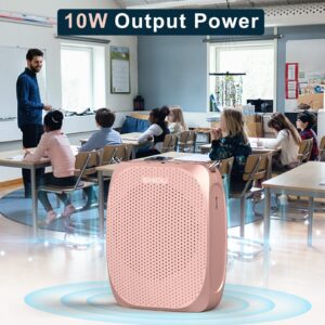 SHIDU Voice Amplifier Teachers,Megaphone Speaker Portable PA System with Microphone Headset(Work of 12hours) Supports MP3 Format Audio for Tour Guides Coaches Yoga Fitness Instructors