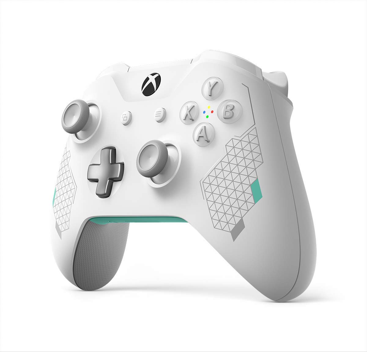 Microsoft Xbox Wireless Controller Sport White Special Edition - Wireless - Bluetooth - Xbox One - PC - Diamond rubberized grips - White/Mint