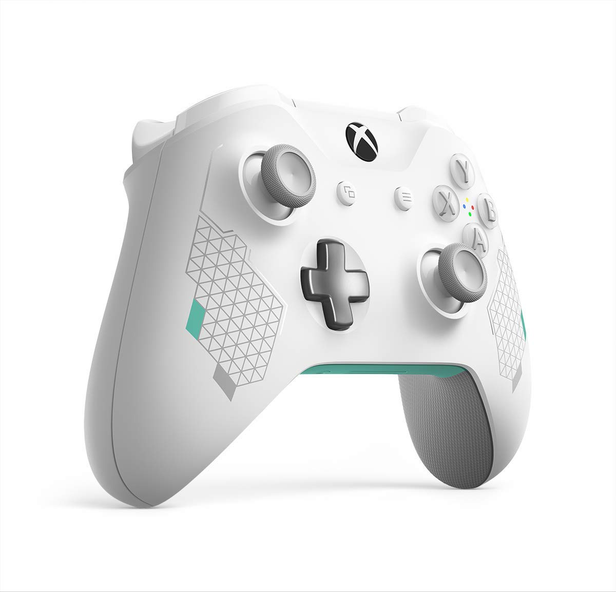 Microsoft Xbox Wireless Controller Sport White Special Edition - Wireless - Bluetooth - Xbox One - PC - Diamond rubberized grips - White/Mint