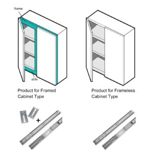 LONTAN Soft Close Drawer Slides 22 Inch Cabinet Drawer Slides 10 Pairs - Ball Bearing Drawer Slides Heavy Duty Full Extension Drawer Slides Dresser Kitchen, 100 LB Capacity