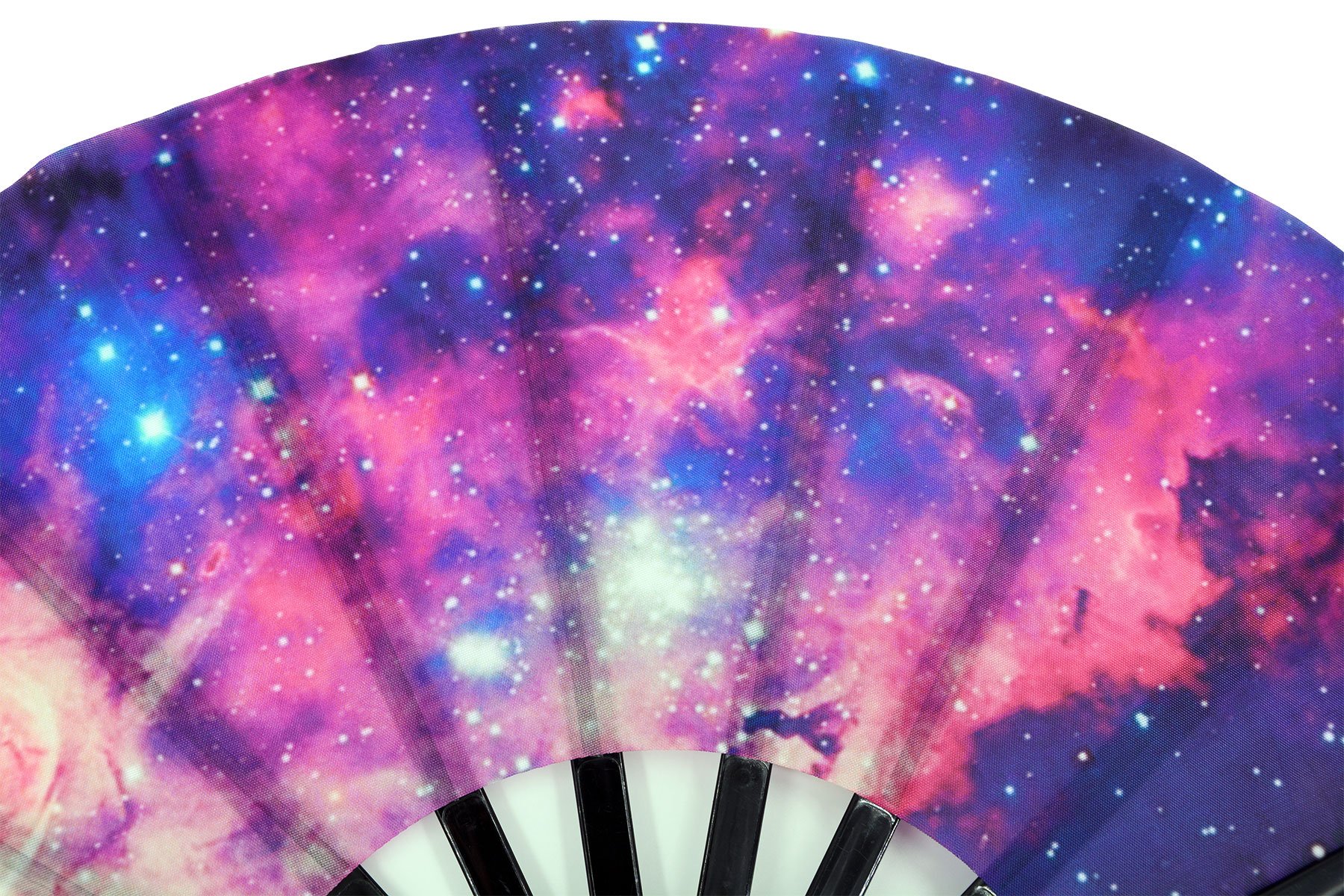 Amajiji Large Galaxy Folding Fan, Chinease/Japanese Folding Nylon-Cloth Hand Fan, Hand Folding Fans for Women/Men, Hand Fan Festival Gift Fan Craft fan Folding Fan Dance Fan (AM2)