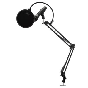 samson q2u black handheld dynamic usb microphone bundle with boom arm and pop filter (3 items)