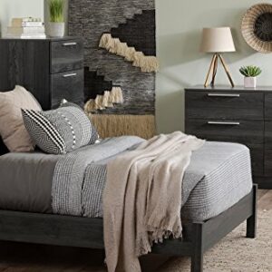 South Shore Step One Essential Platform Bed on Legs, Queen, Gray Oak