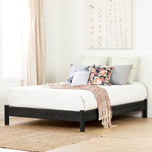 South Shore Step One Essential Platform Bed on Legs, Queen, Gray Oak