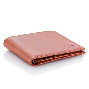 Stealth Mode Leather Bifold Wallet for Men With ID Window and RFID Blocking