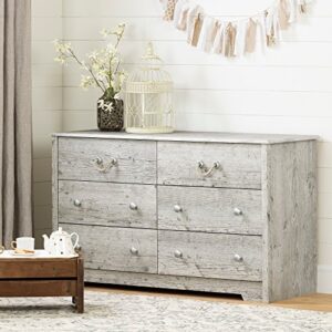 South Shore Aviron 6-Drawer Double Dresser-Seaside Pine