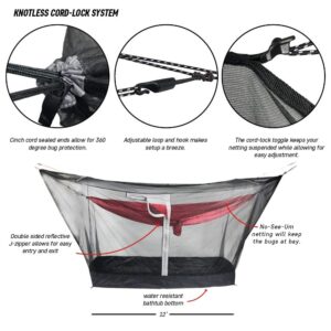 Grand Trunk Mozzy 360 - Bug Prevention Shelter to Protect Your Hammock - Perfect for Camping, Hiking, and Other Adventures, Black