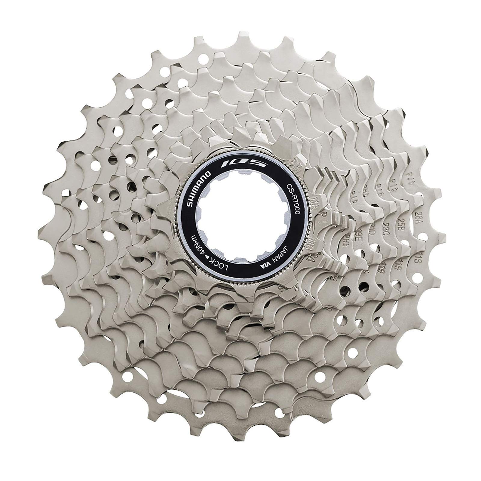 SHIMANO 105 CS-R7000 Cassette - 11 Speed, 11-28t, Silver