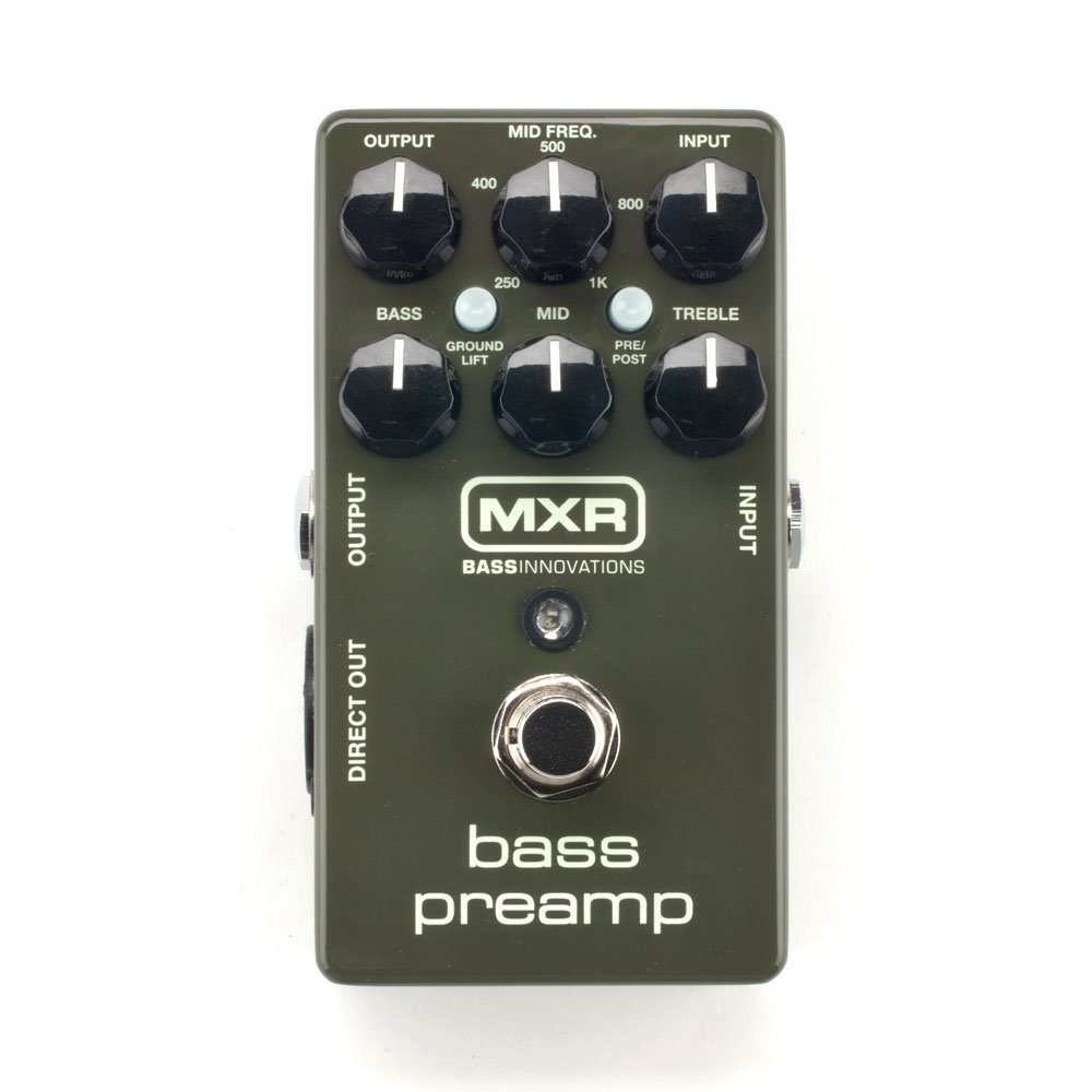 MXR M81 Bass Preamp Pedal Bundle with 9V Power Supply, 2 Patch Cables and 6 Dunlop Picks