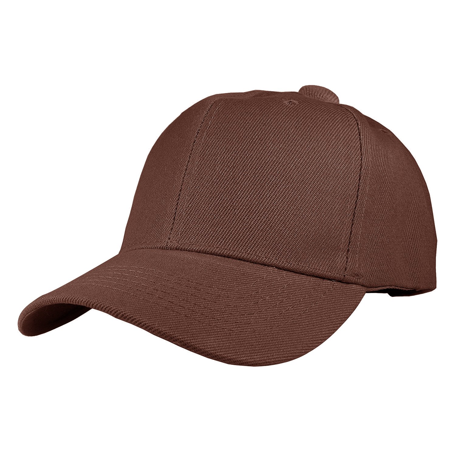 TZ Promise 12 Pack Wholesale Unisex Plain Solid Color Adjustable Baseball Caps Hats (Brown)