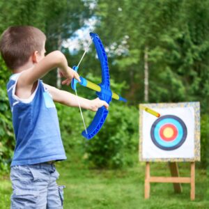 ArtCreativity Blue Super Bow & Arrow Shooter Set, Includes Air-Powered Bow, Barrel, Six Soft Foam Darts, Comes in Blister Card Packaging, Sports Toy for Kids