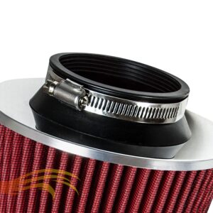 Rtunes Racing Short Ram Air Intake Kit + Filter Combo RED Compatible For 97-03 Ford F-150 / Expedition / 97-99 Ford F-250/98-99 Lincoln Navigator V8