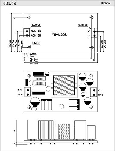 NOYITO AC to DC Precision Buck Power Supply Module AC 120V 100V-264V to 12V 2A 2000mA Isolated Step Down DC Module (12V 2A) Green