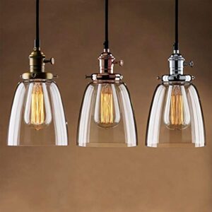 Jslinter 6-Pack Edison Light Bulb, Warm White 2200K Old Fashioned Incandescent Light, 60 Watt Dimmable ST58 Antique Vintage Style Light, Clear Glass e26 Base(60w/110v)