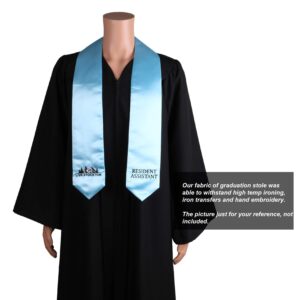 OSBO GradSeason Unisex Adult Plain Graduation Stole for Academic Commencements, 60'' long (White)