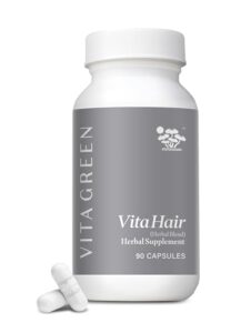 vita hair growth & hair loss 100% natural herbs potent formula for greying thinning hair stimulate new hair follicles supplement for men/women- 90 capsules