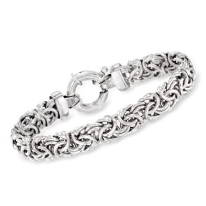 Ross-Simons Sterling Silver Medium Byzantine Bracelet. 7 inches