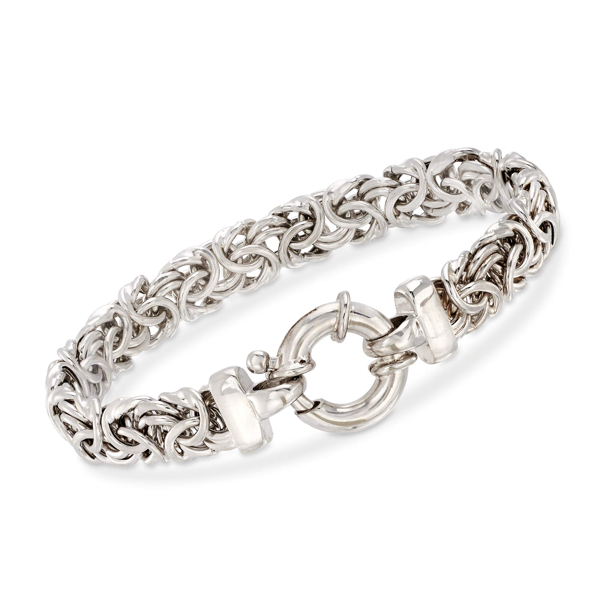 Ross-Simons Sterling Silver Medium Byzantine Bracelet. 7 inches