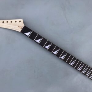 Maple Guitar Neck 24Fret 25.5inch Rosewood Fretboard Shark Fin Inlay Bolt One Heel Reversed head