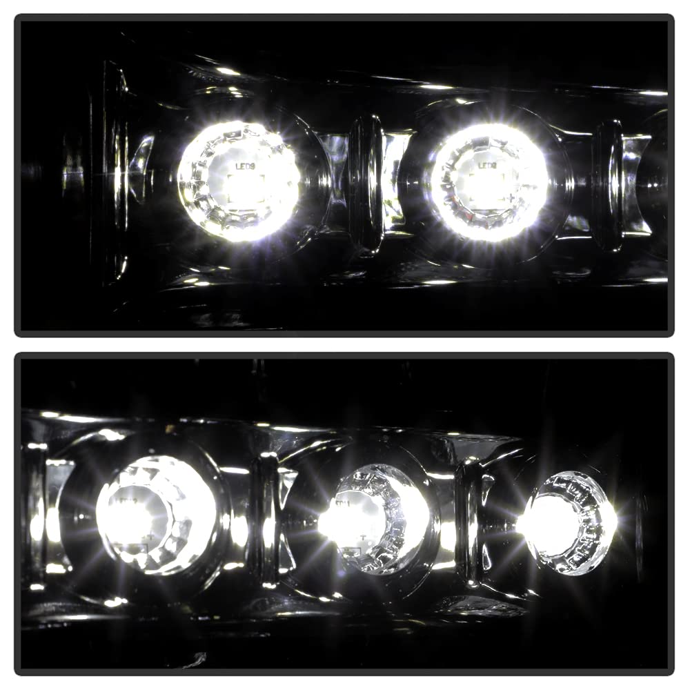 ACANII - For Smoke Len 1999-2004 Ford F250 F350 F450 Superduty LED Headlights 99-04 Headlamps Driver + Passenger Side