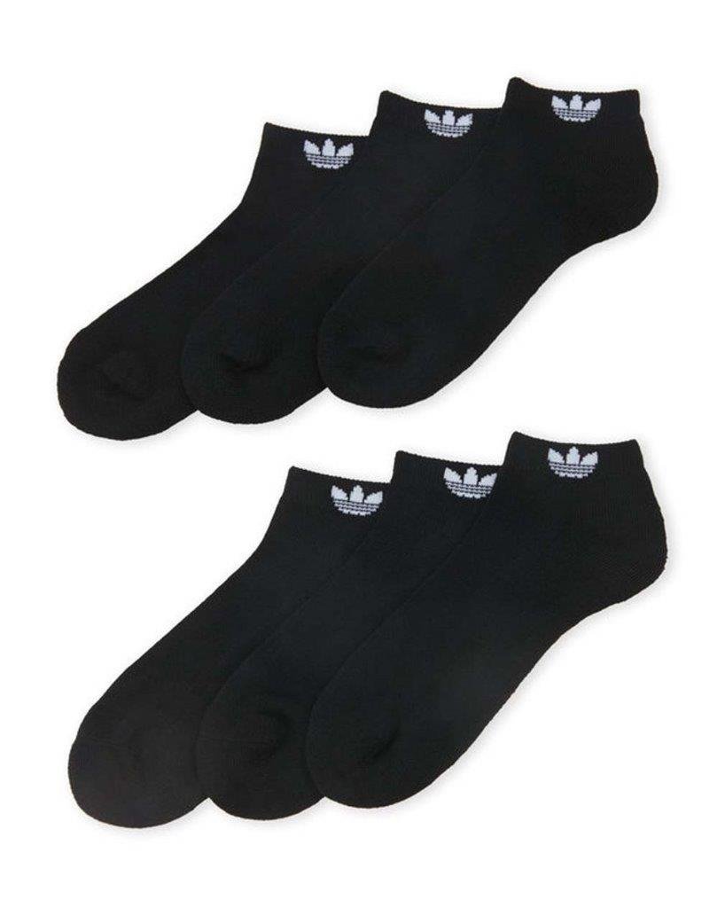 adidas Mens Athletic Low Cut Sock (6-Pack) Black Originals