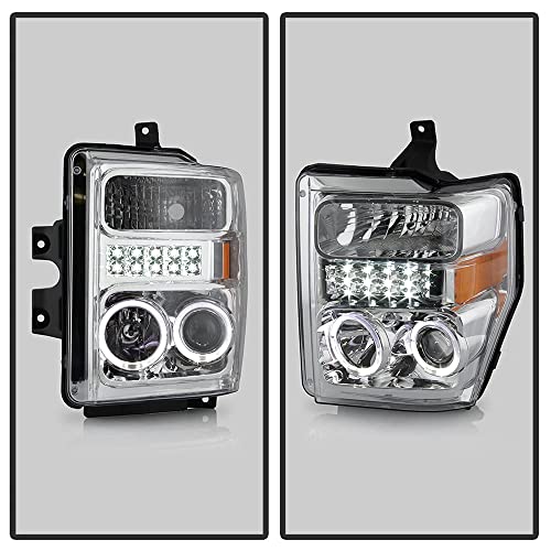 ACANII - For 2008 2009 2010 Ford F250 F350 F450 SD LED Halo Projector Headlights Headlamps Driver + Passenger Side