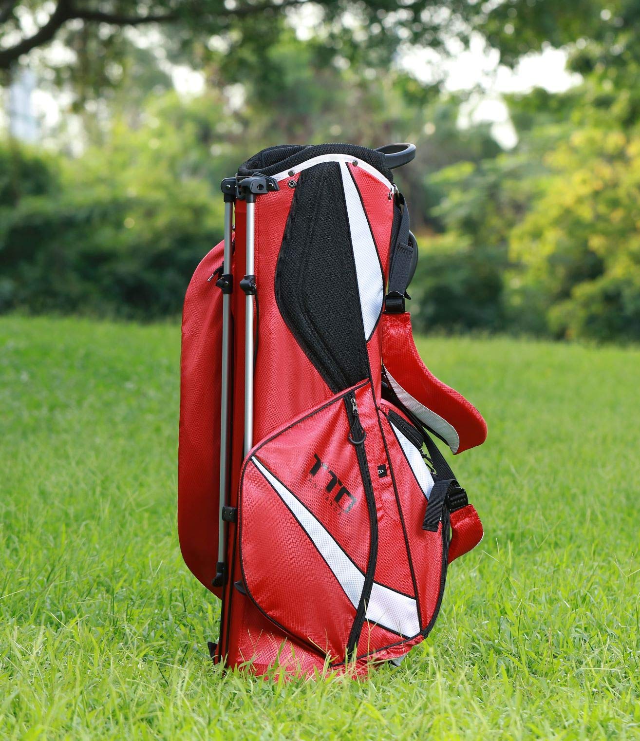 Super Light-Weight Golf Stand Bag for Easy Carry, Red