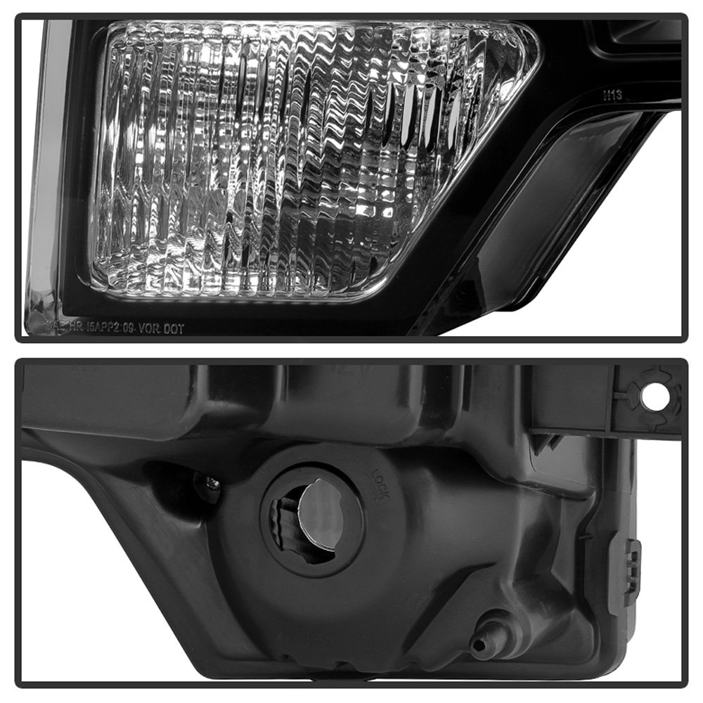 ACANII - For Black 2009-2014 Ford F150 Replacement Headlights Lamps Aftermarket Driver + Passenger Side