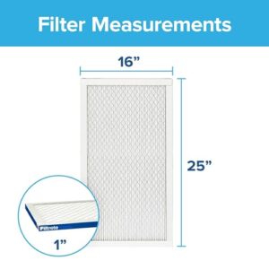 Filtrete 16x25x1 AC Furnace Air Filter, MERV 13, MPR 2200, Elite Allergen, Bacteria & Virus Filter, 3-Month Pleated 1-Inch Electrostatic Air Cleaning Filter, 6-Pack (Actual Size 15.69x24.69x0.78 in)