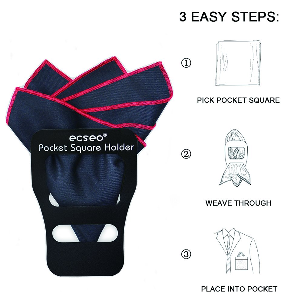 Pocket Square Guard for Men Suits, Ecseo Mens Pocket Square Holder/Folder - 1 Pack