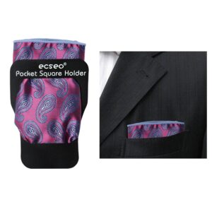 Pocket Square Guard for Men Suits, Ecseo Mens Pocket Square Holder/Folder - 1 Pack