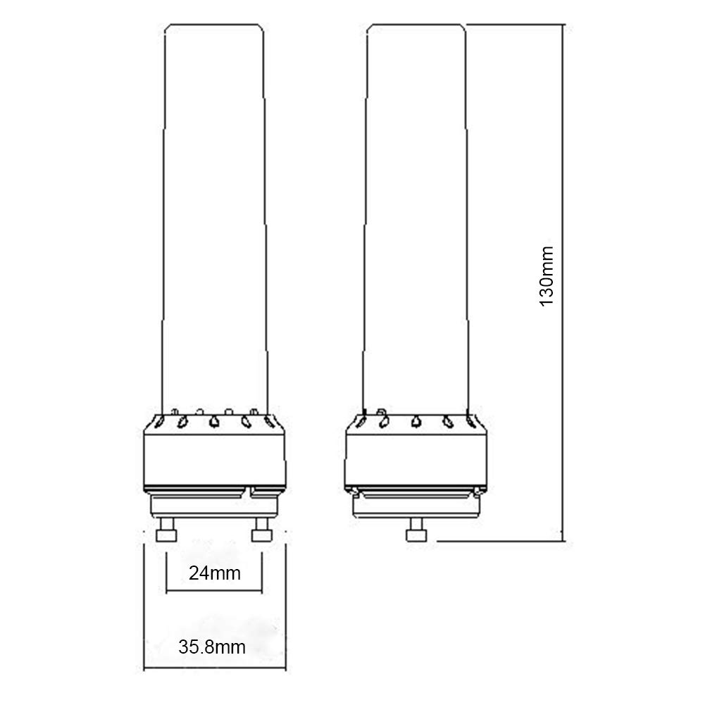 LEGELITE 2 Pack GU24 Led Bulbs 12W 1200Lumen 85-265V AC 3000K Warm White (Remove/Bypass Your Ballast)