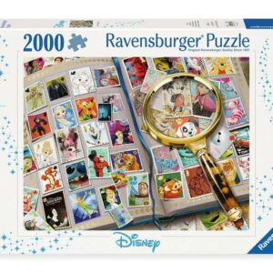 Ravensburger Disney Stamp Album Puzzle - Unique 2000-Piece Jigsaw for Kids & Adults | Softclick Technology for Perfect Fit | Anti-Glare Surface | Ideal Gift for All Ages