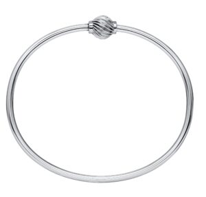 lighthouse creations the traditional sterling silver single swirl ball threaded bracelet from cape cod, 7 1/2"