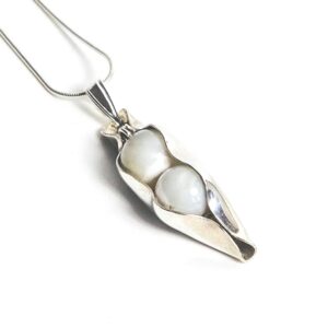 30th Wedding Anniversary Gift | Two Peas In A Pod Necklace | Mother of Pearl Stones | Wife Anniversary Gift