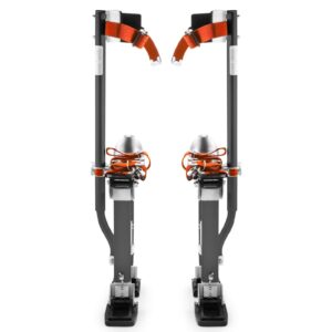 GypTool Pro 18" - 30" Magnesium Drywall Stilts - Gray