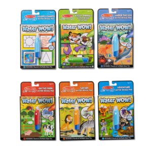 Melissa & Doug On the Go Water Wow Activity Pad 6-Pack, brand is Melissa & Doug