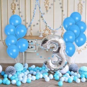 Treasures Gifted Light Blue Balloons - Baby Blue Balloons - Pastel Blue Balloons - Dusty Blue Balloons - Latex Sky Blue Balloons - Steel Blue Balloons - Robins Egg Blue Balloons - Blue Balloons 100 Pc