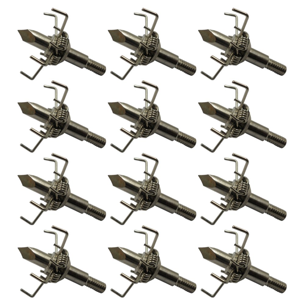 e5e10 12PK Archery Judo Broadheads Points Tips 100Grain Paw Point Arrowheads for Hunting Small Animals (Sharphead)